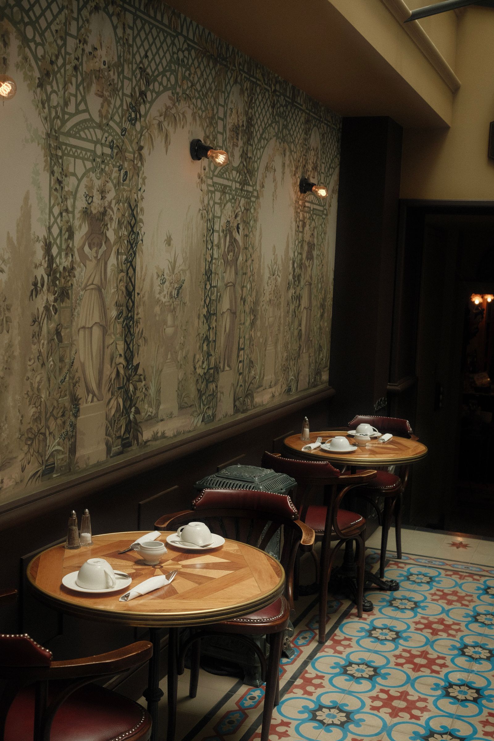 Restaurant — Type II vinyl and a scenic panel